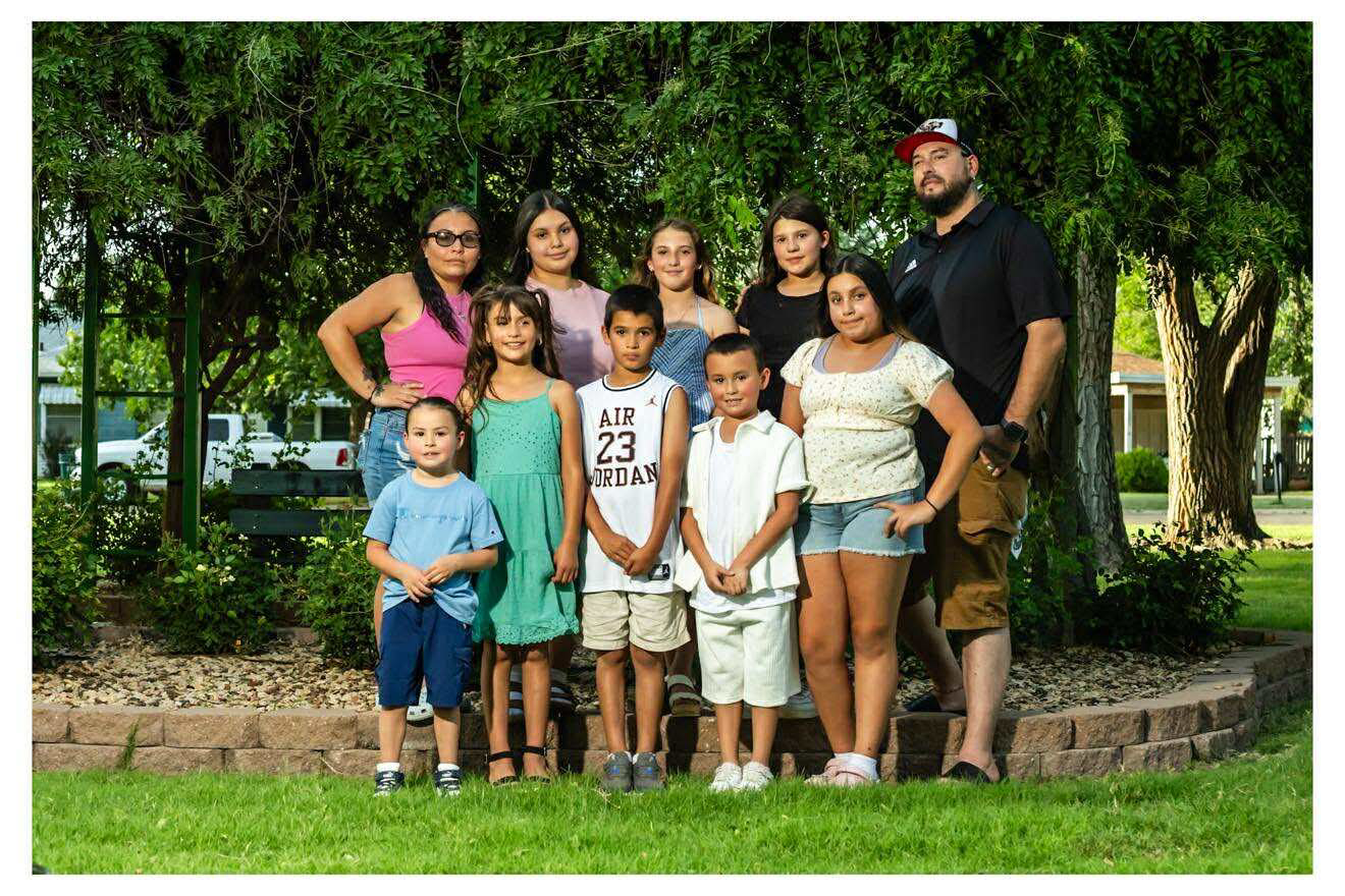 Portrait of Armando Rodriguez with his family